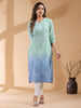 Janasya Bright Cotton Ombre Straight Kurta - Distacart