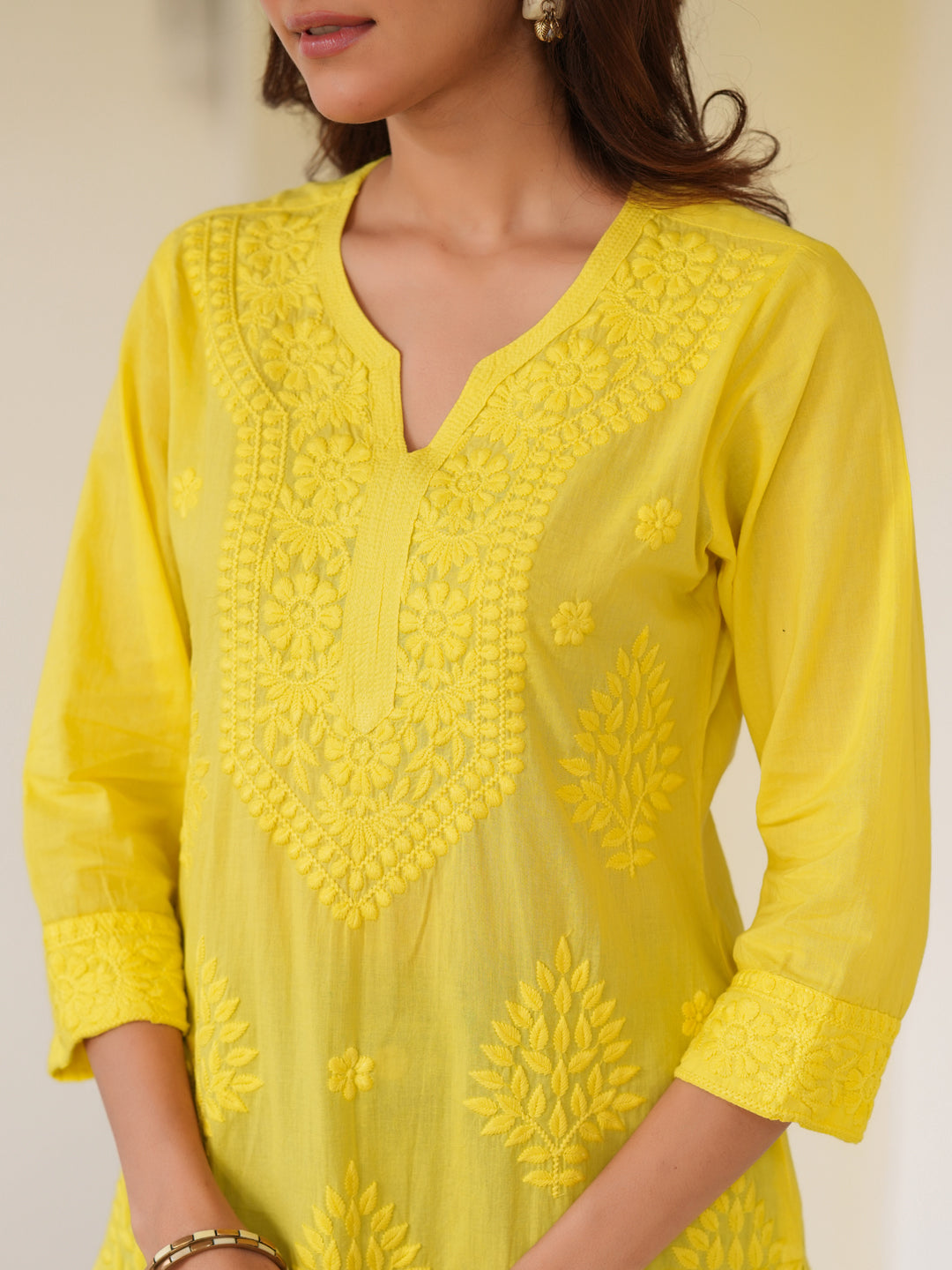 Janasya Bright Cotton Ombre Straight Kurta