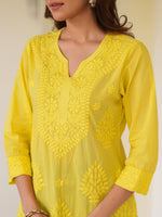 Thumbnail for Janasya Bright Cotton Ombre Straight Kurta