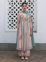 Thumbnail for Janasya From Style Master Georgette Floral A-Line Kurta Set