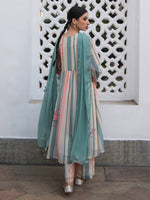 Thumbnail for Janasya From Style Master Georgette Floral A-Line Kurta Set