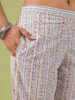 Thumbnail for Janasya White Cambric Floral Set