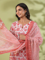 Thumbnail for Janasya White Cambric Floral Set