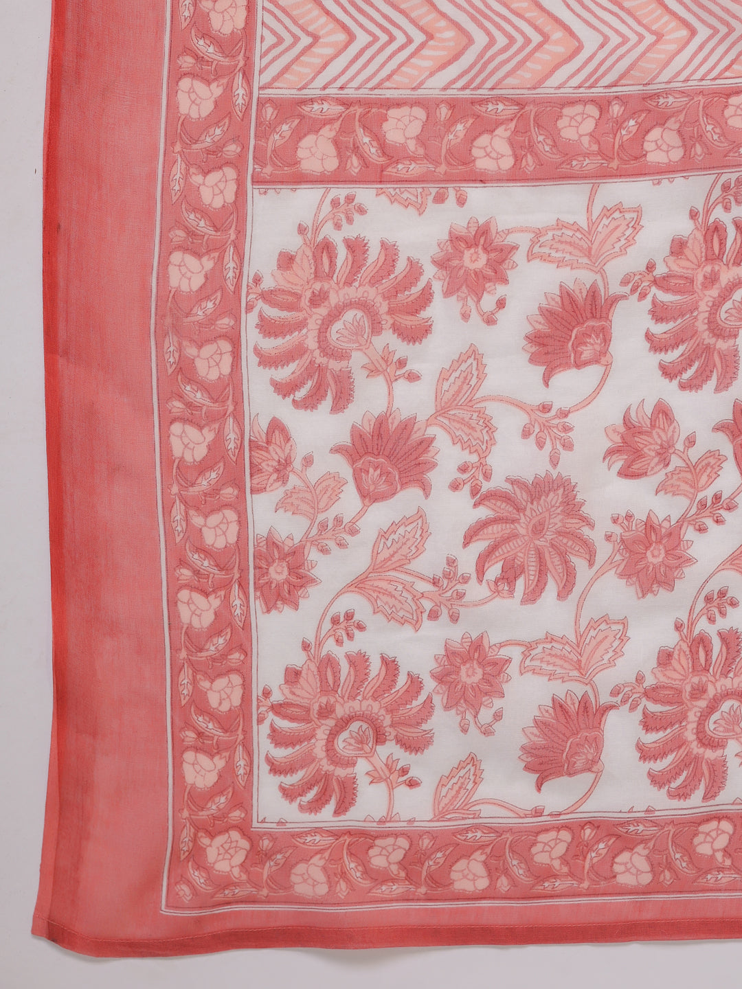 Janasya White Cambric Floral Set