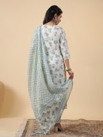 Thumbnail for Janasya Bright Cotton Floral Straight Kurta Set