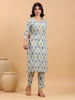 Janasya Light Cotton Ikkat Straight Kurta Set - Distacart
