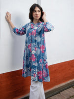 Thumbnail for Janasya From Style Master Cotton Floral A-Line Tunic