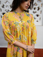 Thumbnail for Janasya Light Cotton Tropical Gathered Tunic