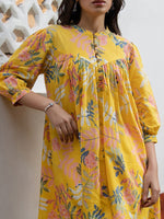 Thumbnail for Janasya Light Cotton Tropical Gathered Tunic