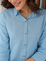 Thumbnail for Janasya Light Cotton Solid Straight Top & Bottom Set