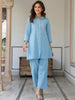 Janasya Light Cotton Solid Straight Top & Bottom Set - Distacart