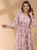 Janasya Light Georgette Floral Tiered Dress - Distacart