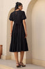 Janasya Dark Rayon Solid A-Line Dress - Distacart