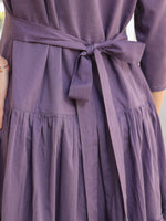 Thumbnail for Janasya Light Cotton Solid A-Line DRESS