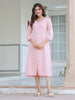 Janasya Light Cotton Solid A-Line Dress - Distacart