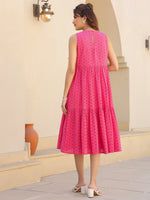 Thumbnail for Janasya Bright Cotton Schiffli Fit & Flare Dress