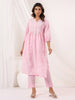 Janasya Light Cotton Embroidered A-Line Kurta Set - Distacart