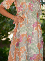 Thumbnail for Janasya Light Cotton Floral A-Line Kurta Set