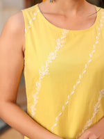 Thumbnail for Janasya Light Cotton Embroidered Straight Kurta Set