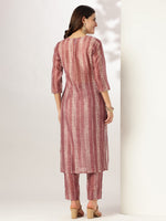 Thumbnail for Janasya Dark Silk Blend Tie & dye Straight Kurta Set