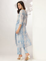 Thumbnail for Janasya Light Silk Blend Tie & dye Straight Kurta Set