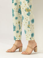 Thumbnail for Janasya Light Cotton Floral Tiered Kurta Set