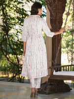 Thumbnail for Janasya Light Cotton Tie & dye A-Line Kurta Set