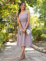 Thumbnail for Janasya Light Cotton Floral A-Line Kurta