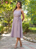 Thumbnail for Janasya Light Cotton Floral A-Line Kurta
