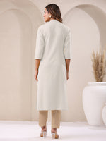Thumbnail for Janasya Light Cotton Solid Straight Kurta