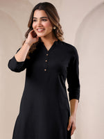 Thumbnail for Janasya Light Cotton Solid Straight Kurta