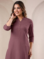 Thumbnail for Janasya Light Cotton Solid Straight Kurta