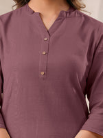 Thumbnail for Janasya Light Cotton Solid Straight Kurta