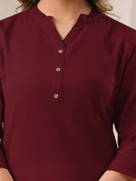 Thumbnail for Janasya Light Cotton Solid Straight Kurta