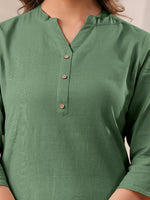 Thumbnail for Janasya Light Cotton Solid Straight Kurta