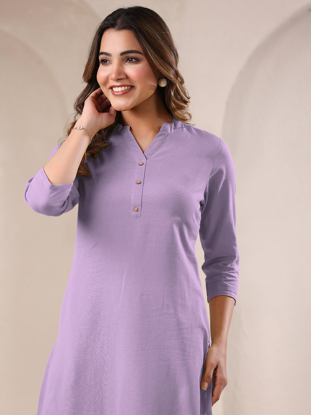 Janasya Light Cotton Solid Straight Kurta