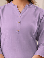 Thumbnail for Janasya Light Cotton Solid Straight Kurta