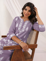 Thumbnail for Janasya Light Cotton Embroidered Straight Kurta