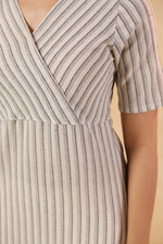 Thumbnail for Janasya Light Cotton Striped Straight Kurta