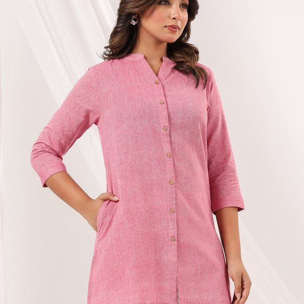 Janasya Light Cotton Solid Straight Kurta