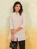 Janasya Light Cotton Striped Straight Kurta - Distacart