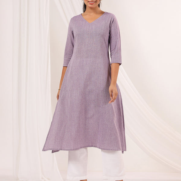 Janasya Light Cotton Solid Straight Kurta