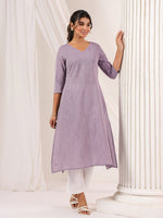 Thumbnail for Janasya Light Cotton Solid Straight Kurta