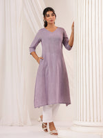 Thumbnail for Janasya Light Cotton Solid Straight Kurta