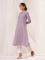 Thumbnail for Janasya Light Cotton Solid Straight Kurta