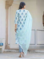 Thumbnail for Janasya Light Cotton Floral Straight Kurta Set