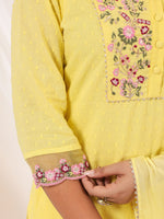 Thumbnail for Janasya Light Dobby Cotton Embroidered Straight Kurta Set