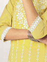 Thumbnail for Janasya Light Cotton Embroidered Straight Kurta Set