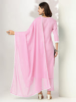 Thumbnail for Janasya Light Cotton Embroidered Straight Kurta Set