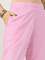 Thumbnail for Janasya Light Cotton Embroidered Straight Kurta Set